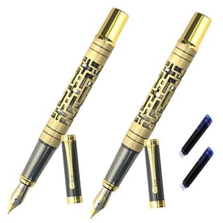 Foto 1 | Foto 1 | Bolígrafos Tipo Fuente Ultra Fino High Monacomxgmz-006 2 Piezas Dorado