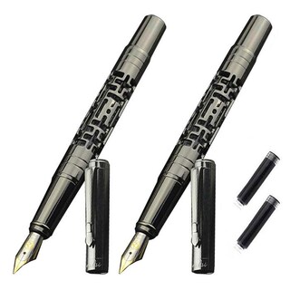 Foto 1 | Foto 1 | Pluma Fuente Trazo Fino High Monaco MXMBZ-002 color Negro 2 Piezas + 2 Tintas Negras