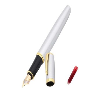 Foto 1 | Foto 1 | Pluma Fuente High Monaco MXLSX-009 color Plata + 1 Tinta Roja