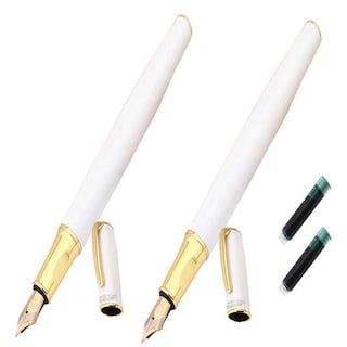 Foto 1 | Foto 1 | Plumas Fuente Elegante High Monaco Mxiwe-008 2 piezas color Blanco con 2 Tintas color Verde