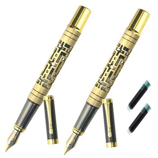 Foto 1 | Foto 1 | Bolígrafos Tipo Fuente Resistente High Monaco Mxgmz-008 2 piezas color Dorado con 2 Tintas color Verde