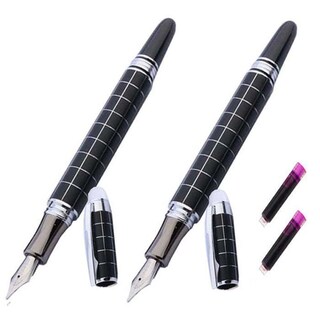 Foto 1 | Foto 1 | Plumas Fuente Elegante High Monaco Mxbky-012 2 piezas color Negro con 2 Tintas color Rosa