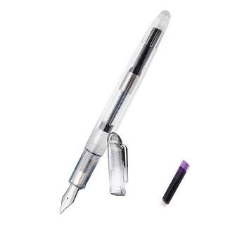 Foto 1 | Foto 1 | Pluma Tipo Fuente Trazo Fino High Monaco Mxlhh-003 color Blanco 1 PZA Tinta Morada