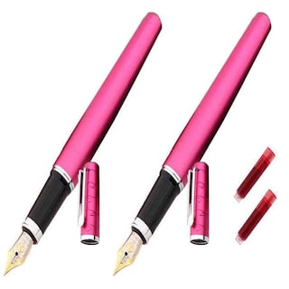 Foto 1 | Foto 1 | Bolígrafo Tipo Fuente Diseño High Monaco Mxgey-012 2bpiezas color Rosa con 2 Tintas Roja