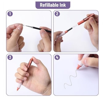 Foto 5 | Foto 5 | Bolígrafos De Gel Mr. Pen Retráctiles De Punta Fina De 0,5 Mm, 18 Unidades, Color Negro - Venta Internacional.