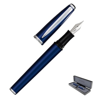 Foto 1 | Foto 1 | Pluma Estilográfica Monteverde Aldo Domani Azul Con Punta Plateada - Venta Internacional.