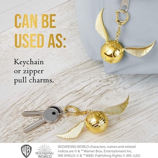 Foto 2 | Foto 2 | Venta Internacional- Llavero Harry Potter Golden Snitch Keychain Alas Móviles para Cremallera