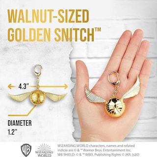 Foto 5 | Foto 5 | Venta Internacional- Llavero Harry Potter Golden Snitch Keychain Alas Móviles para Cremallera