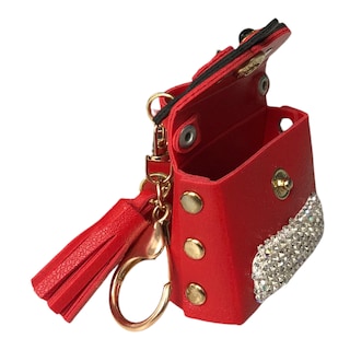 Foto 3 | Foto 3 | Llavero De Bolsita Búho Flecos Pedrería Color Rojo