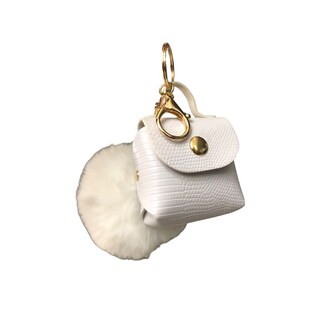 Foto 1 | Foto 1 | Llavero Bolsita Con Pompón Efecto Serpiente Color Blanco