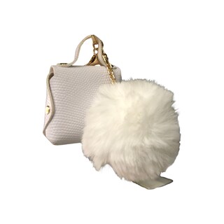 Foto 3 | Foto 3 | Llavero Bolsita Con Pompón Efecto Serpiente Color Blanco