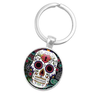 Foto 1 | Foto 1 | Llavero Colgante Con Forma De Esqueleto Calavera Hora Piedra Preciosa Llave De Cristal - Venta Internacional.