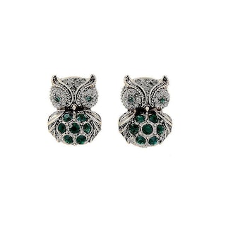 Foto 1 | Foto 1 | Pendientes Huoguo Con Colgante De Búho Y Diamante Festival - Venta Internacional.