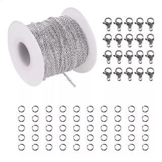 Foto 1 | Foto 1 | Materiales para Joyeria Cadena de Acero Inoxidable 2mm x 10m Eo Safe Imports Esi-17443 Plateado