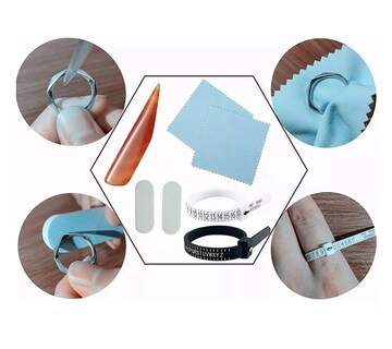 Foto 5 | Foto 5 | Juego Medidor de Anillos Belug de Aluminio y Anillero Plano