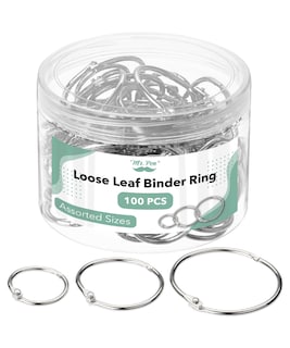 Foto 1 | Foto 1 | Binder Ring Mr. Pen Loose Leaf, Paquete De 100 Unidades, 3 Tamaños, Plata - Venta Internacional.