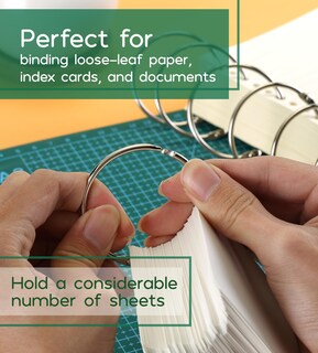 Foto 6 | Foto 6 | Binder Ring Mr. Pen Loose Leaf, Paquete De 100 Unidades, 3 Tamaños, Plata - Venta Internacional.
