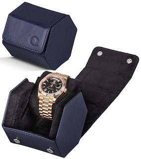 Foto 1 | Foto 1 | Venta Internacional-Funda De Reloj Qwatchbands De Piel Con Hexágono para Hombre
