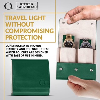 Foto 2 | Foto 2 | Venta Internacional- Funda de Viaje Qwatchbands Verde para 2 Relojes