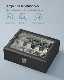 Foto 4 | Foto 4 | Caja para Relojes Songmics 10 Ranuras Negra - Venta Internacional