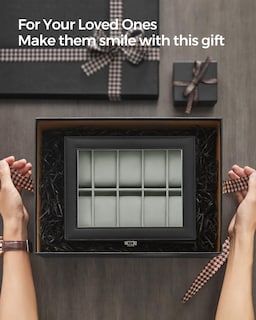 Foto 7 | Foto 7 | Caja para Relojes Songmics 10 Ranuras Negra - Venta Internacional