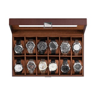 Foto 1 | Foto 1 | Caja Organizadora Procase De 12 Ranuras De Piel Sintética Para Hombre, Color Marrón - Venta Internacional.
