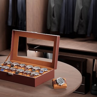 Foto 7 | Foto 7 | Caja Organizadora Procase De 12 Ranuras De Piel Sintética Para Hombre, Color Marrón - Venta Internacional.