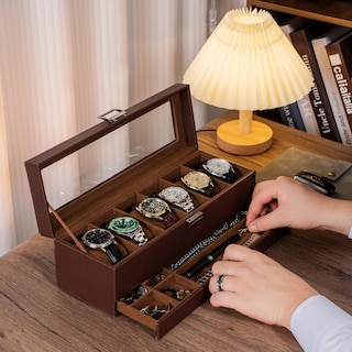 Foto 5 | Foto 5 | Estuche Procase Marrón para Relojes-Venta Internacional