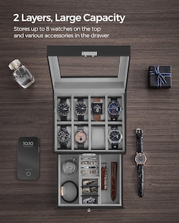 Foto 4 | Foto 4 | Estuche para Relojes Songmics 8 Ranuras - Venta Internacional