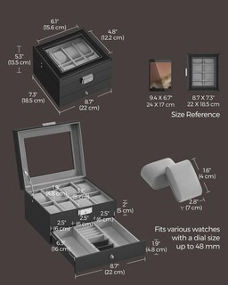 Foto 6 | Foto 6 | Estuche para Relojes Songmics 8 Ranuras - Venta Internacional