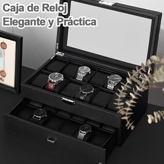 Foto 2 | Foto 2 | Estuche Exhibidor Relojes Caja Organizador Reloj 24 Espacios Eo Safe Imports Esi-19061 Negro