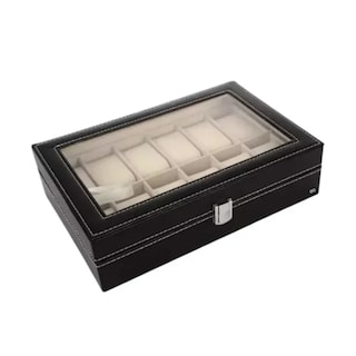 Foto 2 | Foto 2 | Estuche Organizador Caja De Relojes Y Joyas Con 12 Espacios Eo Safe Imports Esi-19060 Negro