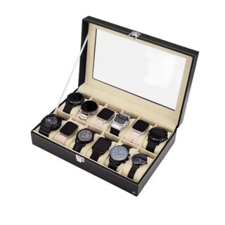 Foto 3 | Foto 3 | Estuche Organizador Caja De Relojes Y Joyas Con 12 Espacios Eo Safe Imports Esi-19060 Negro