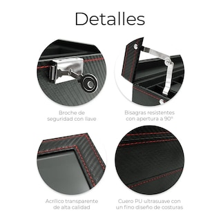 Foto 2 | Foto 2 | Estuche Alhajero Organizador De Relojes Y Joyas Eo Safe Imports Esi-19059 Negro