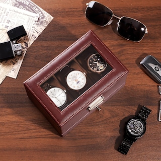 Foto 4 | Foto 4 | Vitrina Watch Box Procase De 3 Ranuras Con Cajón Para Hombre - Venta Internacional.