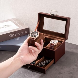 Foto 6 | Foto 6 | Vitrina Watch Box Procase De 3 Ranuras Con Cajón Para Hombre - Venta Internacional.