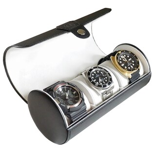 Foto 1 | Foto 1 | Funda Organizadora En Rollo Para Relojes De Viaje, Case Elegance, Piel Vegana Negra - Venta Internacional.