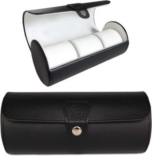 Foto 2 | Foto 2 | Funda Organizadora En Rollo Para Relojes De Viaje, Case Elegance, Piel Vegana Negra - Venta Internacional.