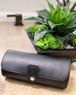 Foto 4 | Foto 4 | Funda Organizadora En Rollo Para Relojes De Viaje, Case Elegance, Piel Vegana Negra - Venta Internacional.