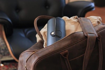 Foto 5 | Foto 5 | Funda Organizadora En Rollo Para Relojes De Viaje, Case Elegance, Piel Vegana Negra - Venta Internacional.