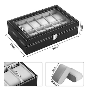 Foto 4 | Foto 4 | Estuche Organizador Lab.g De Caja Para Reloje Y Joyas Porta Reloje Negro Con Gris