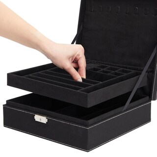 Foto 6 | Foto 6 | Joyero Organizador Juvale Velvet De 2 Capas Con Cierre Para Viajes - Venta Internacional.