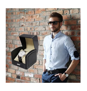 Foto 5 | Foto 5 | Estuche Porta Relojes Negro/beige