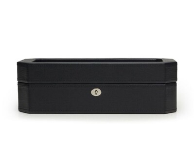 Foto 1 | Foto 1 | Caja De Relojes Wolf Windsor De Piel Vegana De 5 Piezas Color Negro Y Morado - Venta Internacional.