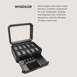 Foto 2 | Foto 2 | Caja Para Relojes Wolf Windsor De 10 Piezas Con Cajón Color Negro - Venta Internacional.
