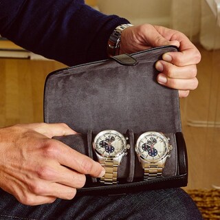 Foto 5 | Foto 5 | Reloj Roll Wolf Blake De Piel Negra Y Gris Con Capacidad Para 3 Relojes - Venta Internacional.