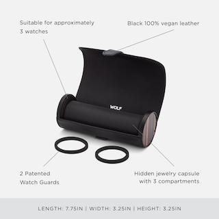 Foto 4 | Foto 4 | Reloj Roll Wolf Roadster Roadster De Cuero Vegano Negro - Venta Internacional.