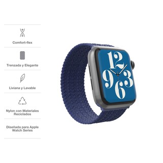 Foto 3 | Foto 3 | Correa De Reloj Trenzada Gear4 Talle Small Para Apple Watch De 45/44/42mm - Azul Marino