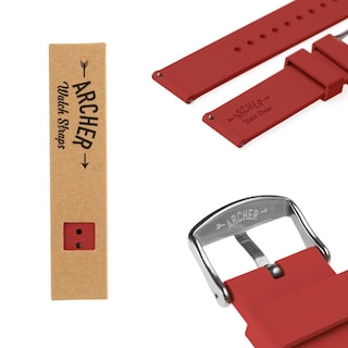 Foto 6 | Foto 6 | Correa de Reloj Archer Silicone Quick Release Rojo Veneciano 20 mm - Venta Internacional