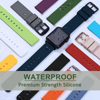 Foto 6 | Foto 6 | Correa de Reloj Wocci de Silicona Verde Militar 20 mm con Hebilla Plateada - Venta Internacional